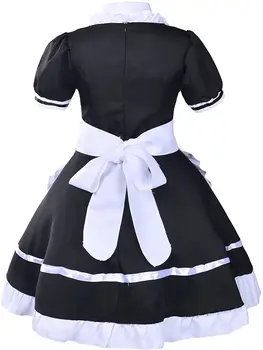 2021 Anime Japonez Sissy Maid Dress Cosplay Dulce Classic Lolita Fantezie Șorț Maid Dress cu Șosete Mănuși Set pentru Femei Fete