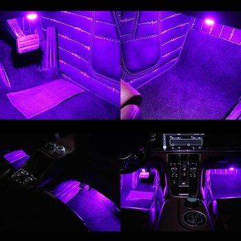 Interiorul masinii a CONDUS Lumina Benzi Multicolore Ambiant de Iluminat pentru Masina 4 în 1 Masina de Lumina Benzi pentru Masina de Sunet Activ Funcția XXFF