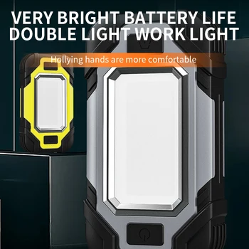SuperFire X102 Lanterna Led-uri USB Cu Baterie Built-in Multi-Funcția de Pliere Lumina de Lucru COB Impermeabil Pescuit Camping Lanterna