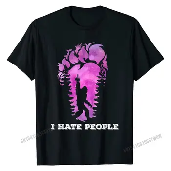 Bigfoot Degetul Mijlociu Urasc Oamenii Răpirea Sasquatch T-Shirt Topuri De Vara Tricouri Bumbac Barbati Camasi De Vara De Familie